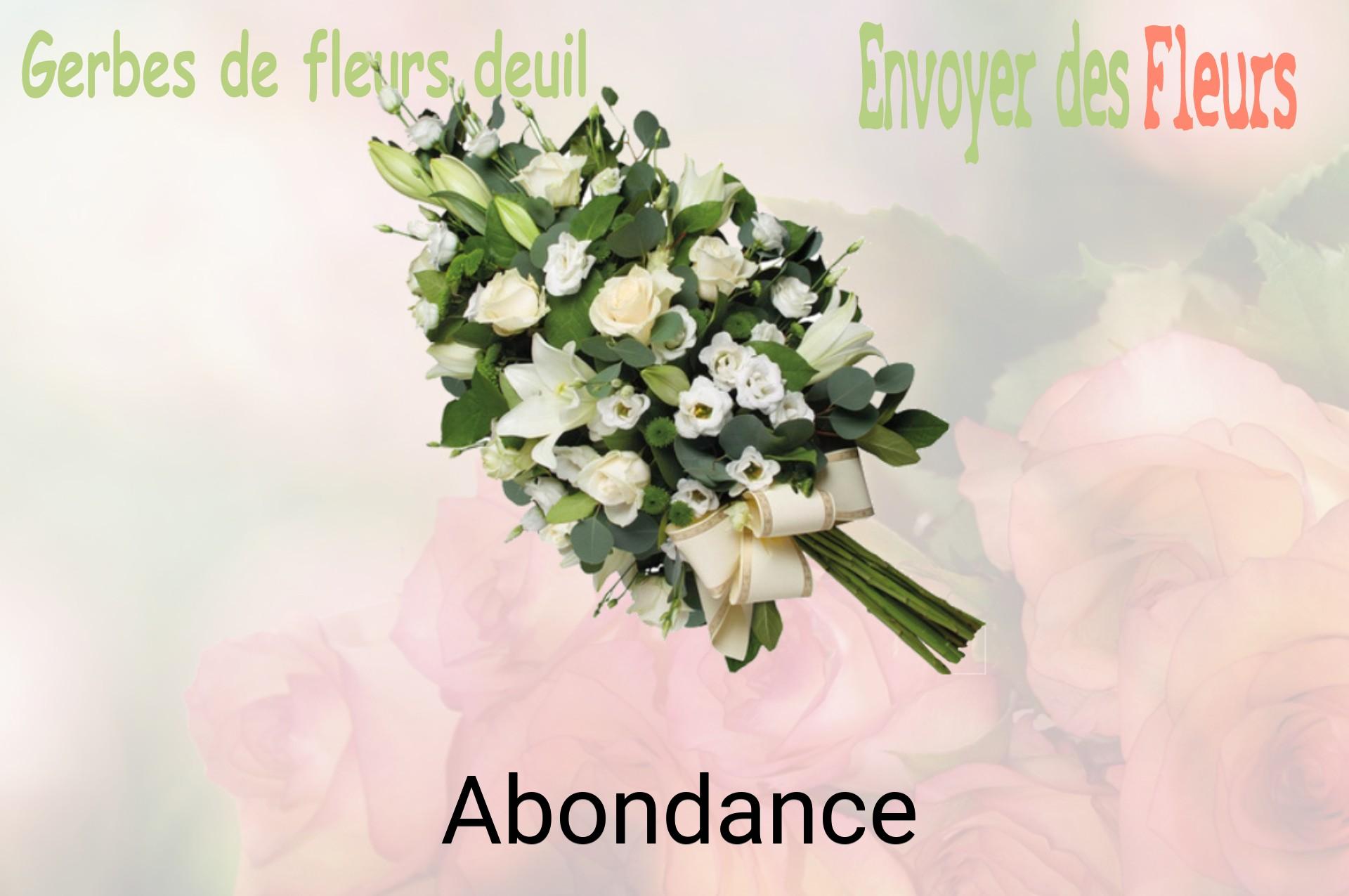 Gerbe de fleurs de deuil livrée à Abondance